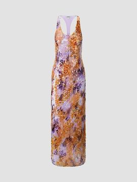 STAUD Women's Juanita Sequin Racerback Maxi Dress