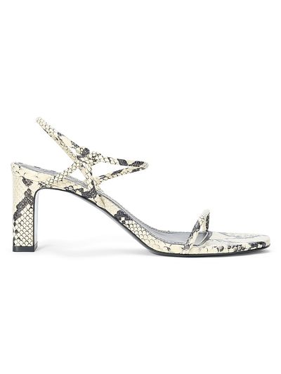 Staud Women's Laurel 70MM Snake-Embossed Leather Sandals