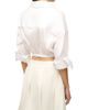 Staud Women's Lisa Poplin Tie Crop Shirt - 4