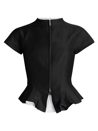 Staud Women's Maelle Wool-Blend Peplum Top