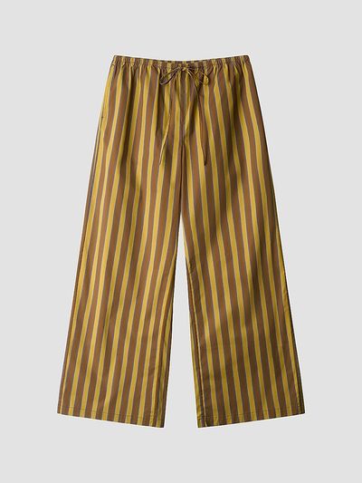 Staud Women's Mateo Striped Cotton Pants