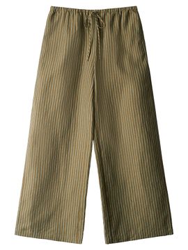 Staud Women's Mateo Striped Linen Wide-Leg Pants