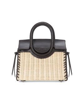 Staud Women's Maude Mini Wicker Carryall Top Handle Bag