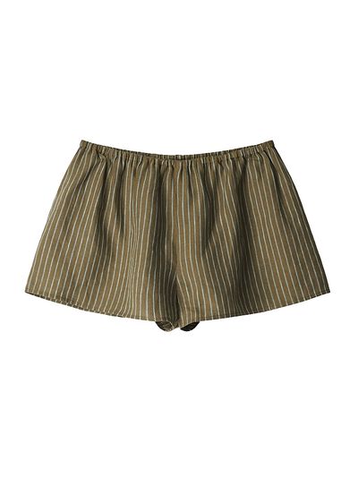 Staud Women's Paddle Striped Linen Shorts