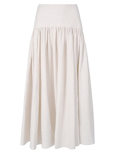Staud Women's Procida Drop-Waist Linen Maxi Skirt