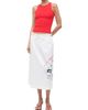 Staud Women's Shore Shark Print Cotton Midi-Skirt - 2