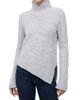 Staud Women's Sidney Mixed Cable-Knit Asymmetric Turtleneck Sweater - 3