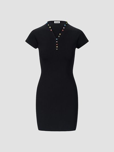 Staud Women's Tavi Beaded Mini Dress