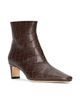 Staud Women's Wally 55MM Croc-Embossed Leather Ankle Boots - 2