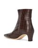Staud Women's Wally 55MM Croc-Embossed Leather Ankle Boots - 3