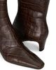 Staud Women's Wally 55MM Croc-Embossed Leather Ankle Boots - 4