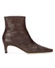 Staud Women's Wally 55MM Croc-Embossed Leather Ankle Boots - 6