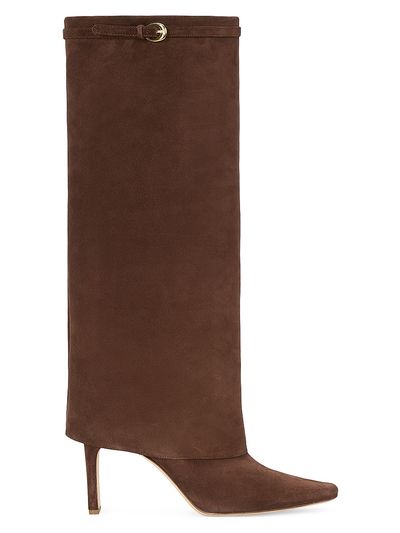Staud Women's Wally 90MM Suede Foldover Boots