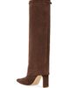 Staud Women's Wally 90MM Suede Foldover Boots - 3
