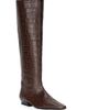Staud Women's Wally Croc-Embossed Leather Knee-High Boots - 2