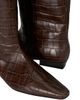 Staud Women's Wally Croc-Embossed Leather Knee-High Boots - 4