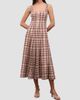 Staud Women's Wells Plaid Linen-Blend Midi Dress - 2