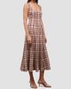 Staud Women's Wells Plaid Linen-Blend Midi Dress - 3