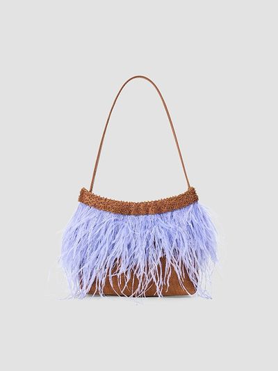 Staud Women's Winslow Beaded Feather Shoulder Bag