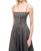 Staud Women's Wylie Striped Stretch-Cotton A-Line Midi-Dress - 4
