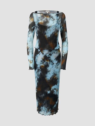 STAUD Women's Zella Abstract Maxi Dress