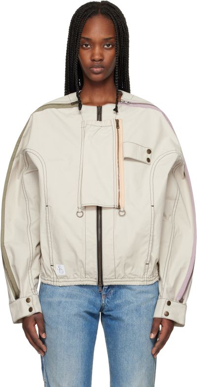 Stefan Cooke Stefan Cooke Beige Airshow Windbreaker Jacket