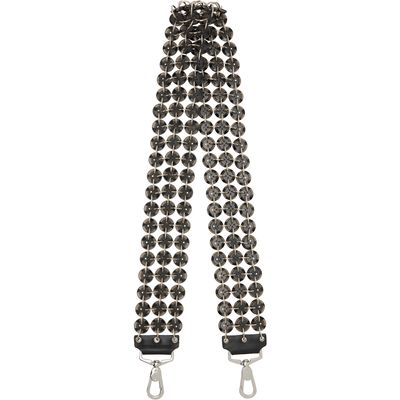 Stefan Cooke Stefan Cooke Black & Silver Button Bag Strap