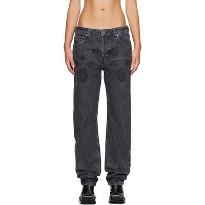 Stefan Cooke Stefan Cooke Black Braided Jeans
