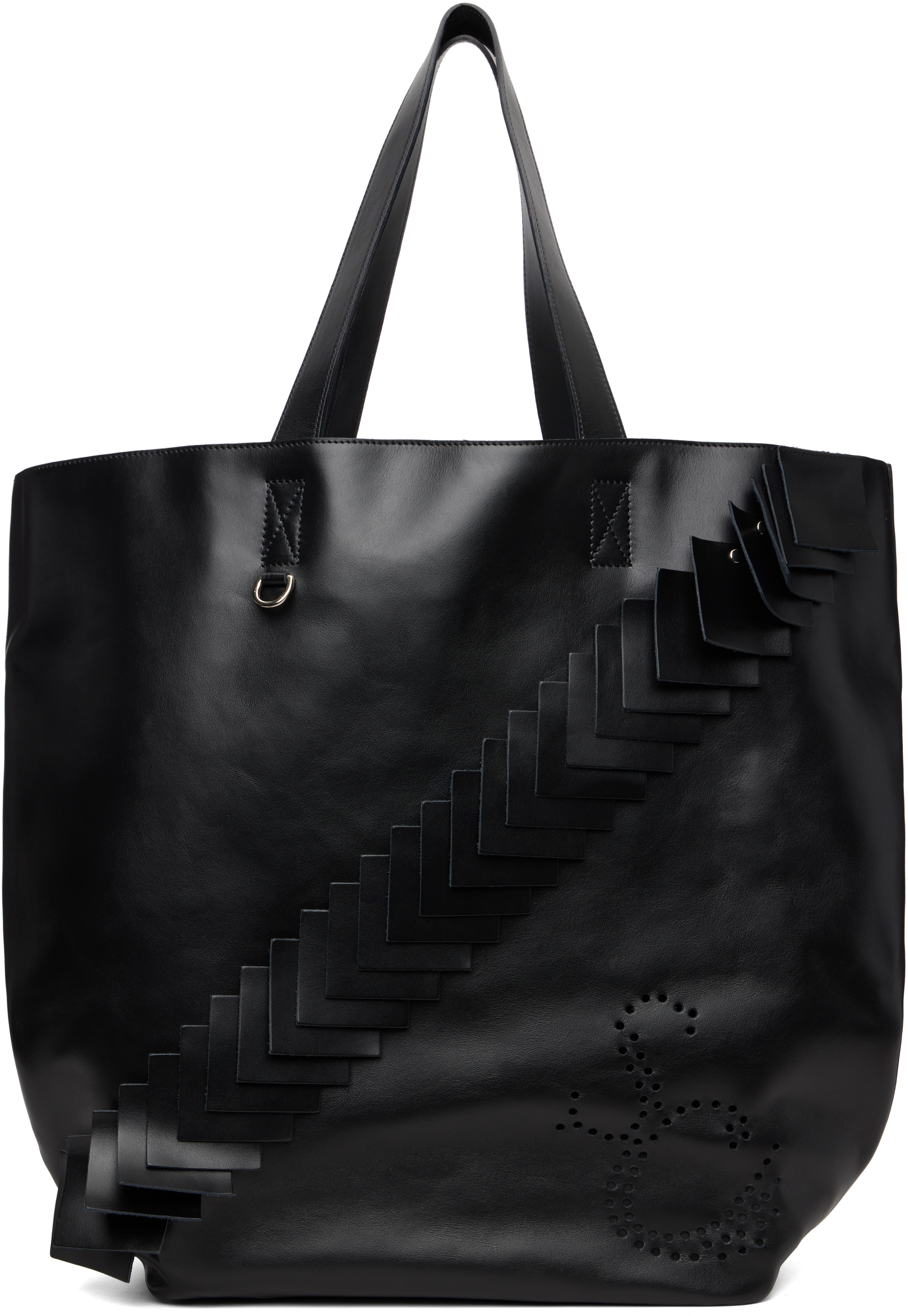 Stefan Cooke - Black Leather Patch Tote