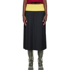 Stefan Cooke Stefan Cooke Black Match Midi Skirt