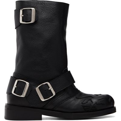 Stefan Cooke Stefan Cooke Black Pegasus Biker Boots
