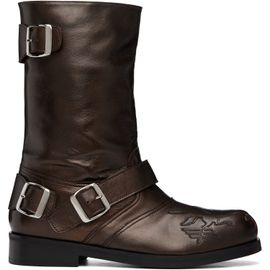 Stefan Cooke Stefan Cooke Brown Pegasus Biker Boots