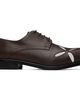 Stefan Cooke Stefan Cooke Brown Slashed Square Toe Derbys - 1