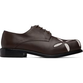 Stefan Cooke Stefan Cooke Brown Slashed Square Toe Derbys