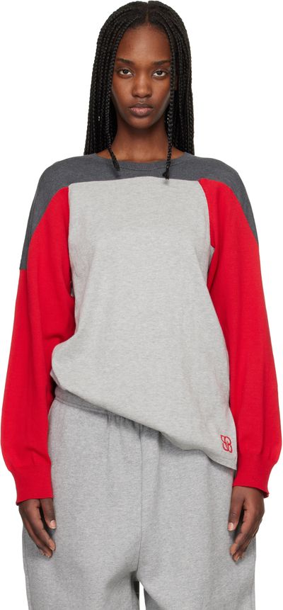 Stefan Cooke Stefan Cooke Gray & Red Liniebacker Sweater