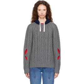 Stefan Cooke Stefan Cooke Gray Cable Hoodie