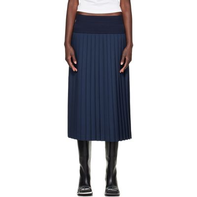 Stefan Cooke Stefan Cooke Navy Match Midi Skirt