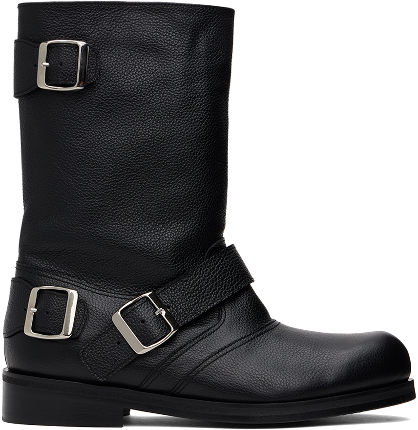 Stefan Cooke - SSENSE Exclusive Black Biker Boots