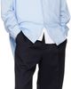 stein stein Blue Cotton Silk Oversized Regular Collar Shirt - 4