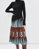 Stella Jean Stella Jean Midi Turtleneck Dress Black/Brown/Light Blue/Rust - 2