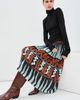 Stella Jean Stella Jean Midi Turtleneck Dress Black/Brown/Light Blue/Rust - 5