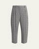 Stella McCartney Check Tapered Barrel-Leg Crop Trousers - 1