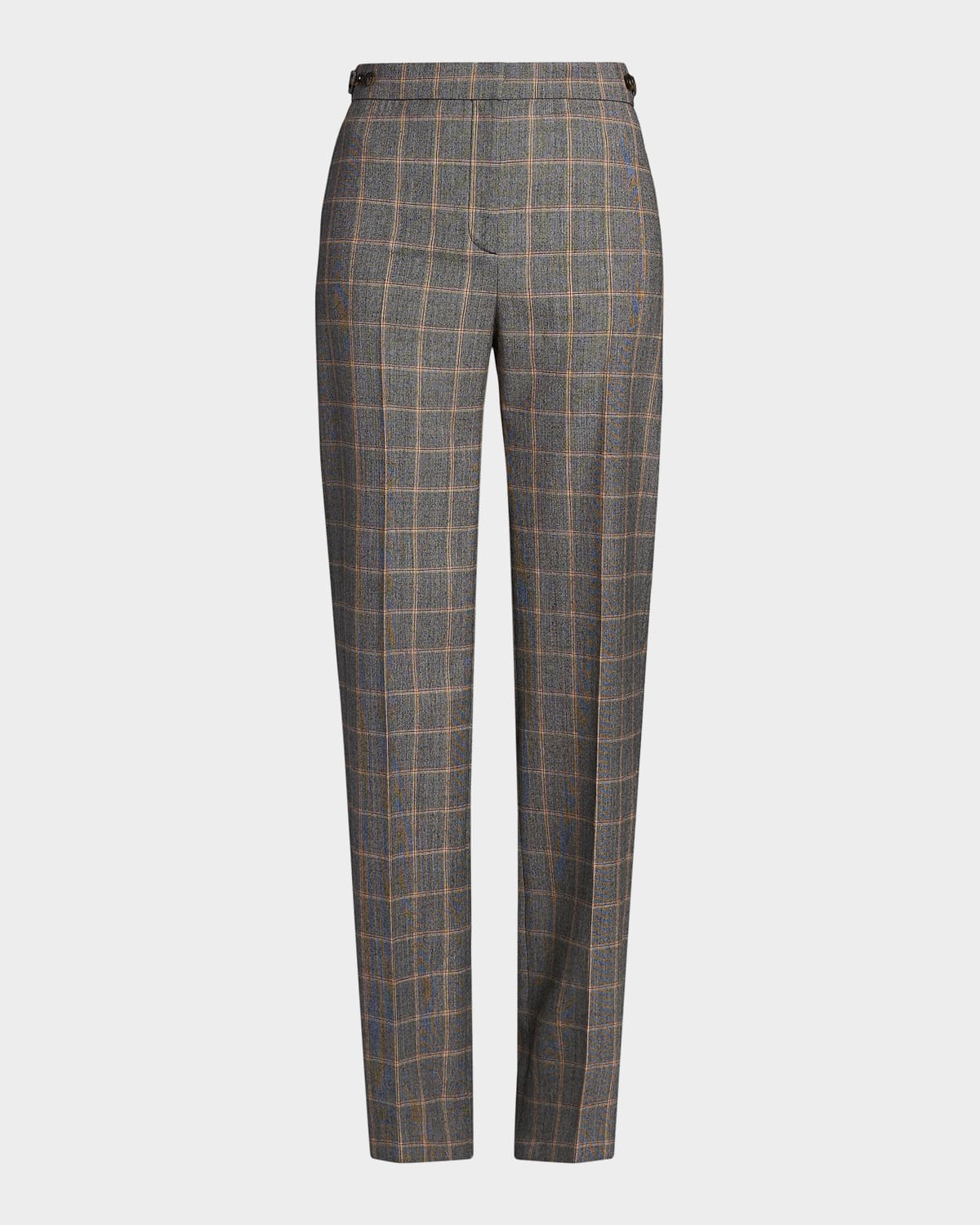 Stella McCartney Check Wool Slim Pants