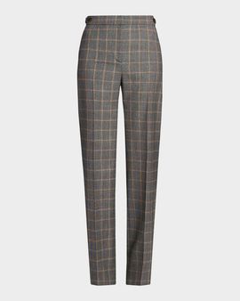 Stella McCartney Check Wool Slim Pants