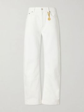 STELLA MCCARTNEY Cropped high-rise barrel-leg jeans