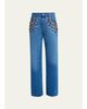 Stella McCartney Crystal Embellished Straight-Leg Jeans - 1