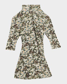 Stella McCartney Daisy Mesh Mock-Neck Top