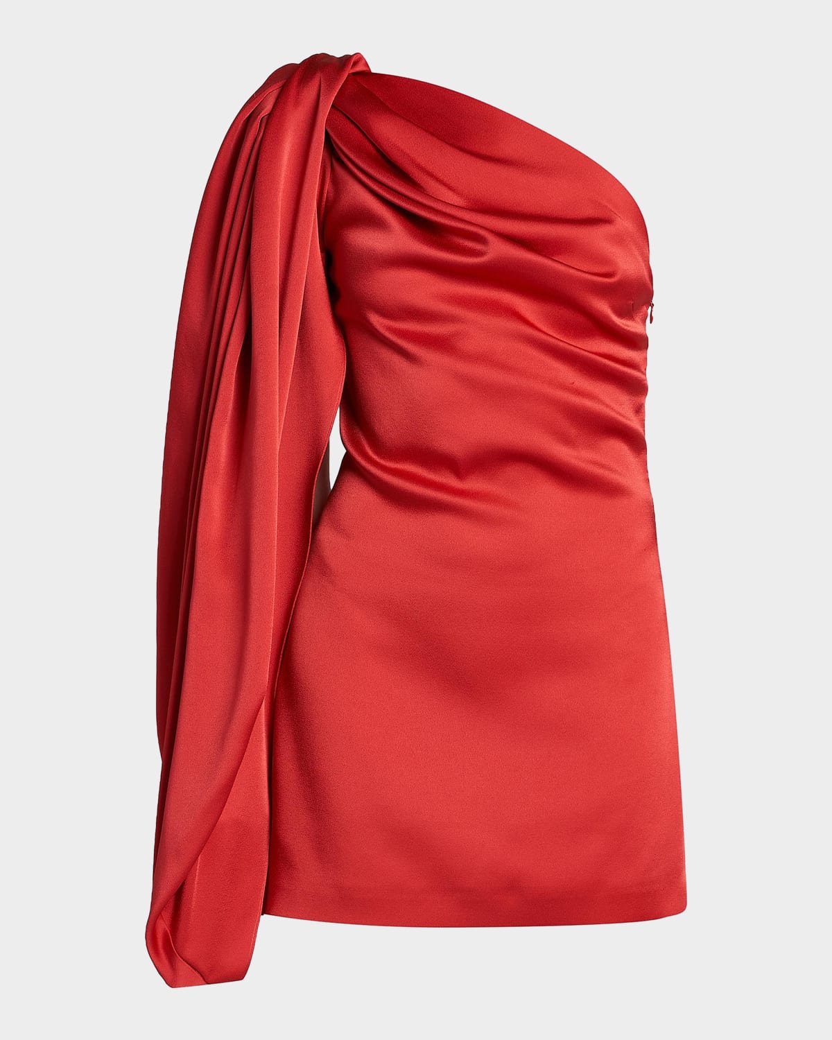 Stella McCartney Draped Satin Sheath Mini Dress