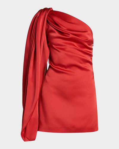 Stella McCartney Draped Satin Sheath Mini Dress