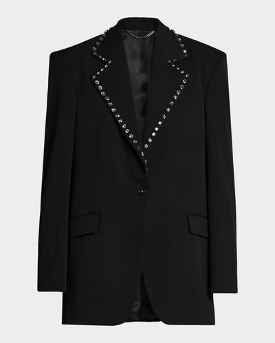 Stella McCartney Embellished-Lapel Wool Blazer